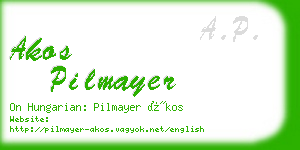 akos pilmayer business card